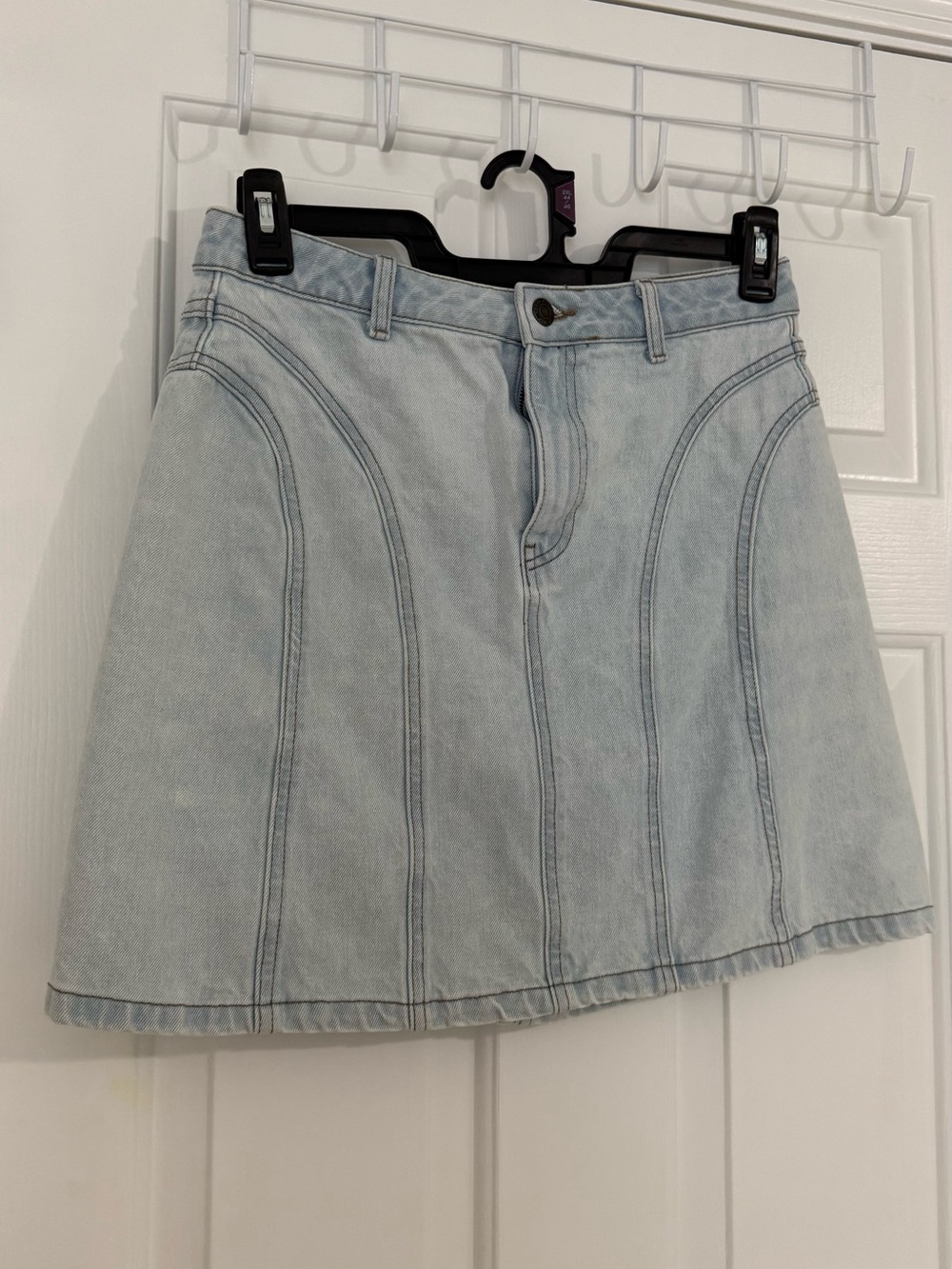 Noisy May Light Blue A-Line Denim Skirt